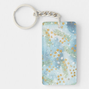 Christmas Abstract Art Key Ring