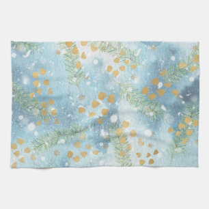 Christmas Abstract Art Tea Towel