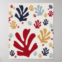 Christmas Abstract Leaves Midcentury Modern