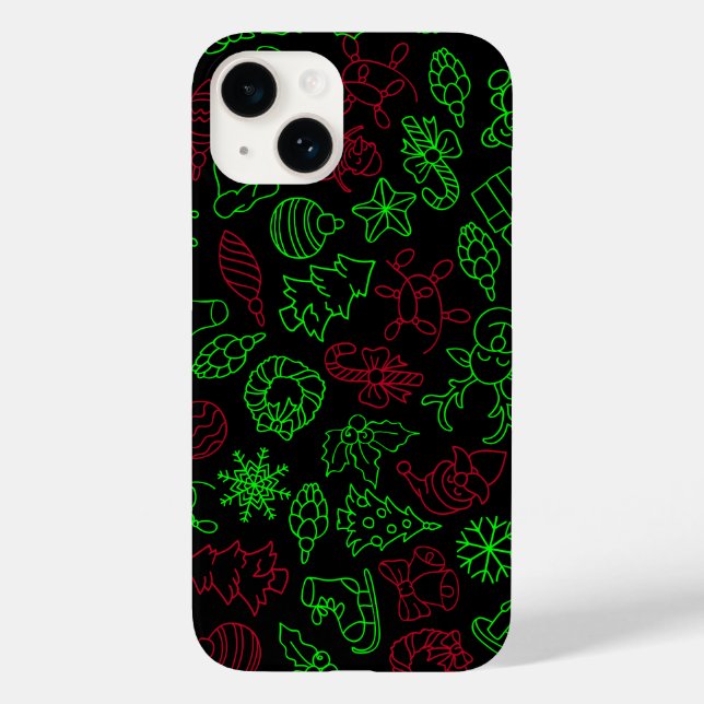 Christmas Abstract Pattern Case-Mate iPhone Case (Back)