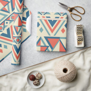 Christmas Abstract Pattern Minimalistic Wrapping Paper