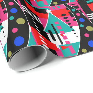 Christmas Abstract Retro Wrapping Paper