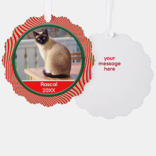 Christmas Abstract Swirls Photo Card/Ornament Tree Decoration Card