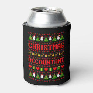 Christmas Accountant Can Cooler