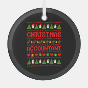 Christmas Accountant Glass Tree Decoration