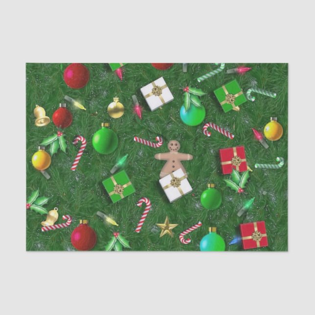Christmas accoutrements tissue paper (Front)