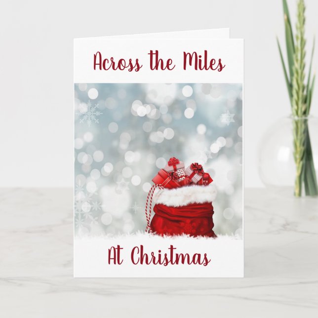 CHRISTMAS *ACROSS THE MILES* HOLIDAY CARD (Front)