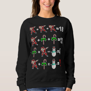Christmas Activity Quiz Math Teacher Santa Snowman Sweatshirt