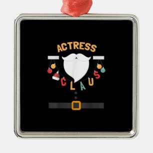 Christmas Actress Claus Santa Out Gift Metal Ornament