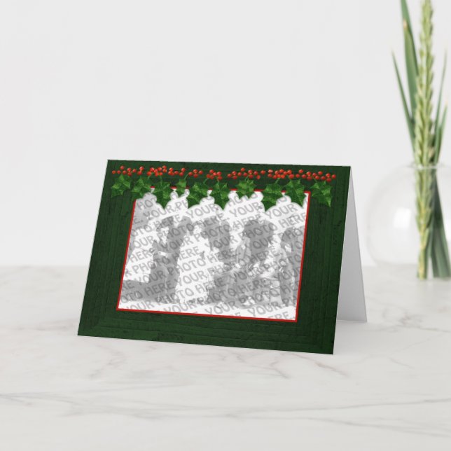 Christmas Add Your Photo Frame Customisable Card (Front)