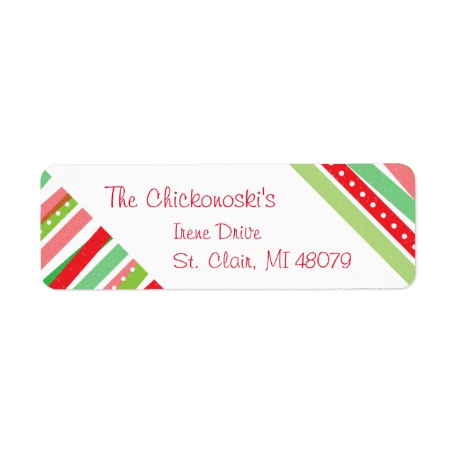 Christmas Address Label Return Address Label (Front)