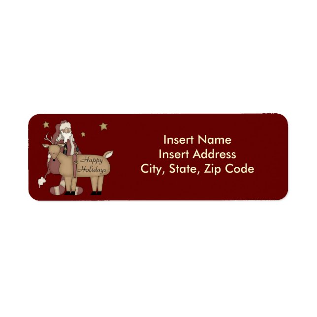 Christmas Address Label Return Address Label (Front)