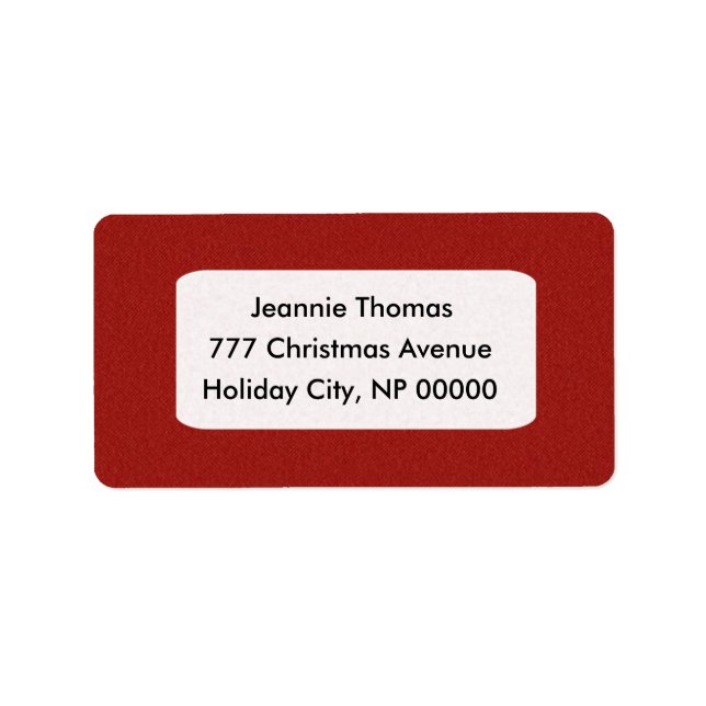 Christmas Address Labels (Front)