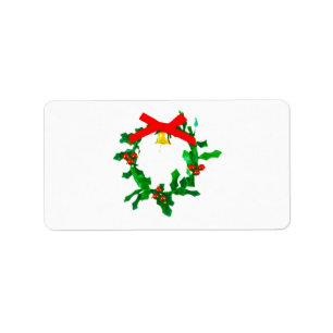 Christmas Address labels CHRISTMAS HOLLY