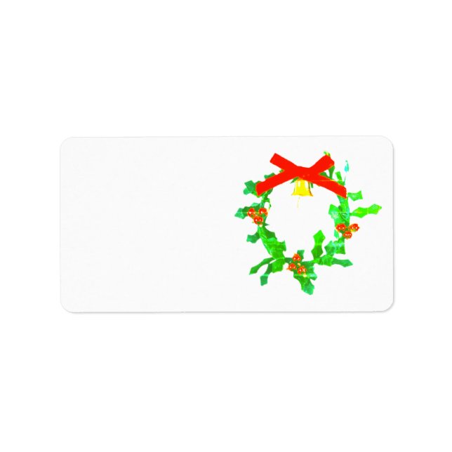 Christmas Address  labels CHRISTMAS HOLLY  (Front)