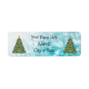 Christmas Address Labels/Christmas Trees Return Address Label