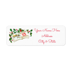 Christmas Address Labels/December 25th Return Address Label