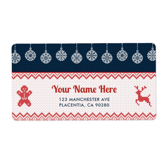 Christmas address labels for Holidays (Front)