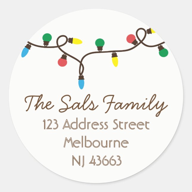 Christmas Address Labels Stickers (Front)