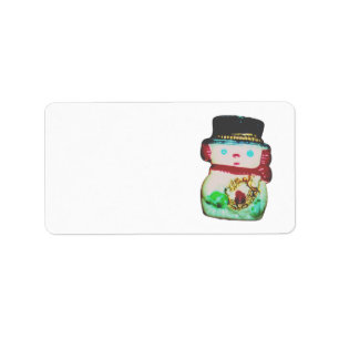 Christmas Address Labels stickers SNOWMAN DESIGN