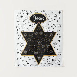 Christmas Advent Art for Names of Jesus Buttons Tapestry