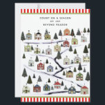 Christmas Advent Calendar Cards<br><div class="desc">Fun holiday countdown activity design,  featuring a Christmas village of 24 miniature houses leading up to a gingerbread house.</div>