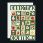 Christmas Advent Calendar Holiday<br><div class="desc">Creative Christmas Advent card featuring cute miniature Christmas Countdown calendar activity and fun rhyme.</div>