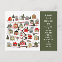 Christmas Advent Calendar Holiday Postcard