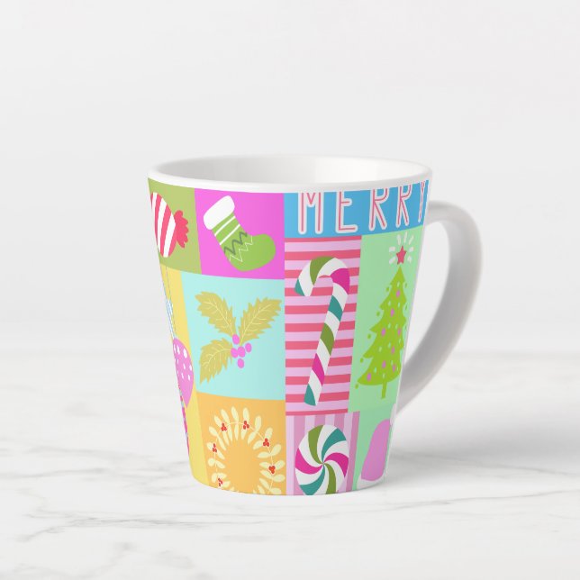 Christmas Advent Calendar  Latte Mug (Right Angle)