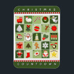 Christmas Advent Calendar Magnet<br><div class="desc">Cute Christmas Advent calendar card. To personalise edit text to add name.</div>