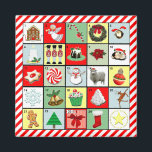 Christmas Advent Calendar Magnet<br><div class="desc">Miniature Countdown-to-Christmas activity,  featuring 25 holiday images.</div>