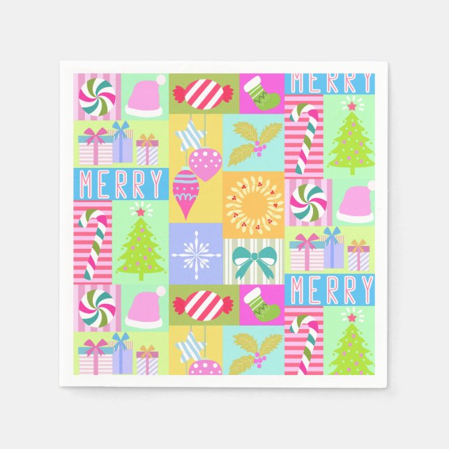 Christmas Advent Calendar  Napkin (Front)