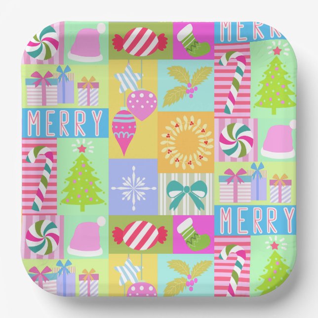 Christmas Advent Calendar  Paper Plate (Front)