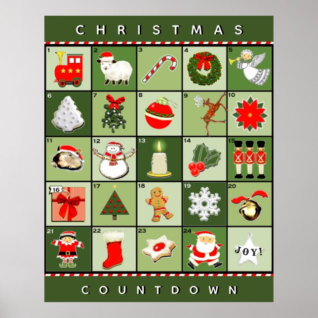 Christmas Advent Calendar Poster (Front)