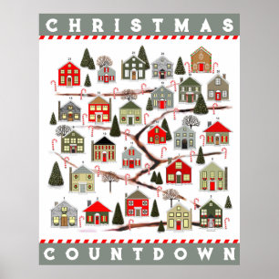 Christmas Advent Calendar Poster