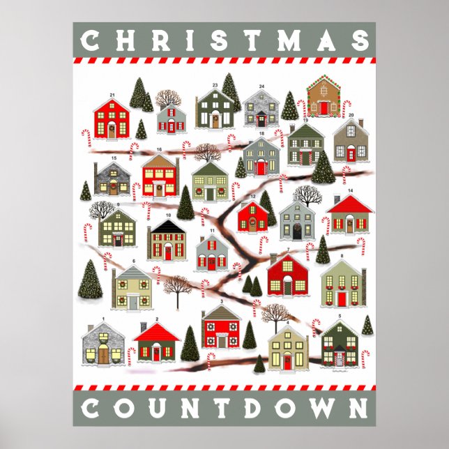 Christmas Advent Calendar Poster (Front)