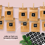 Christmas Advent Calendar Stickers<br><div class="desc">Simple black and white vinyl stickers for your DIY Christmas Advent Calendar. The colour or font can be easily changed.  Happy Holidays!</div>