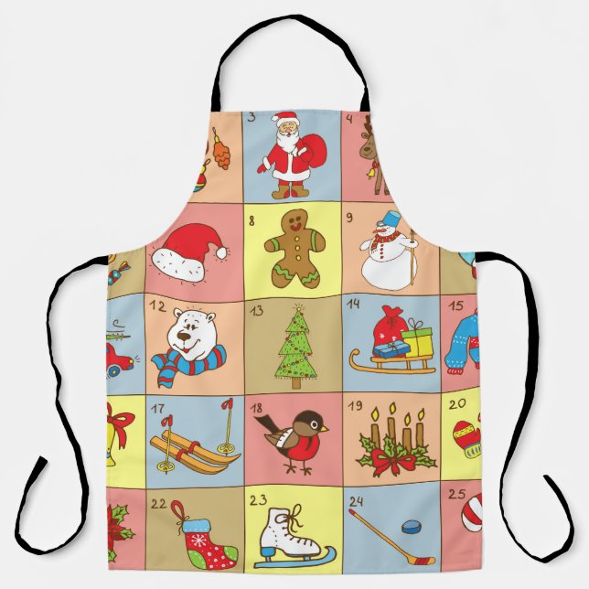 Christmas Advent: Doodle Element Collection Apron (Front)