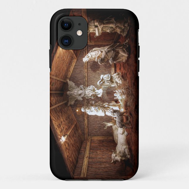 Christmas Advent Jesus Nativity Manger Scene Case-Mate iPhone Case (Back)