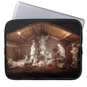 Christmas Advent Jesus Nativity Manger Scene Laptop Sleeve