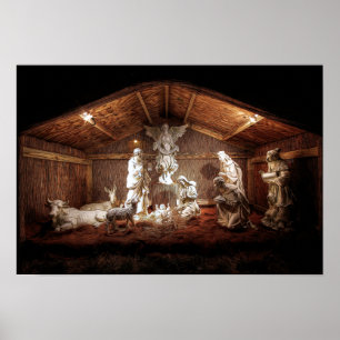 Christmas Advent Jesus Nativity Manger Scene Poster