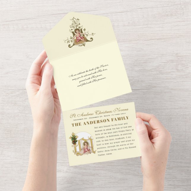 Christmas Advent Prayer Personalised Novena   All In One Invitation (Tearaway)