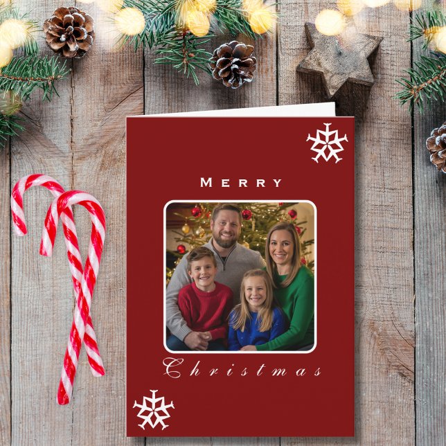 Christmas Aeroplane Snowflake Photo Funny Aviation Card (Creator Uploaded)