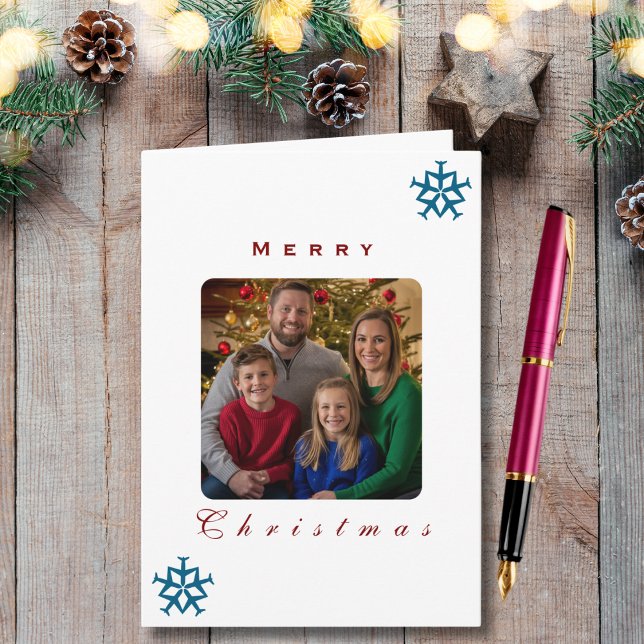 Christmas Aeroplane Snowflake Photo Funny Aviation Card (Creator Uploaded)