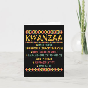 Christmas African American Happy Kwanzaa 7 Seven P Card