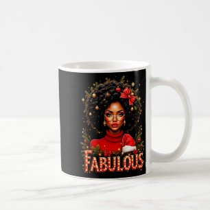 Christmas African American Melanin Afro Sleigh Que Coffee Mug