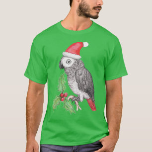Christmas African grey parrot T-Shirt