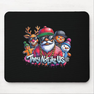 Christmas African Santa They Not Like Us Merry Chr Mouse Pad