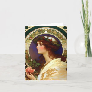 Christmas - AI - Art Nouveau - D Card