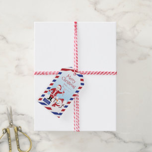 Christmas Air Mail with Santa Gift Tag